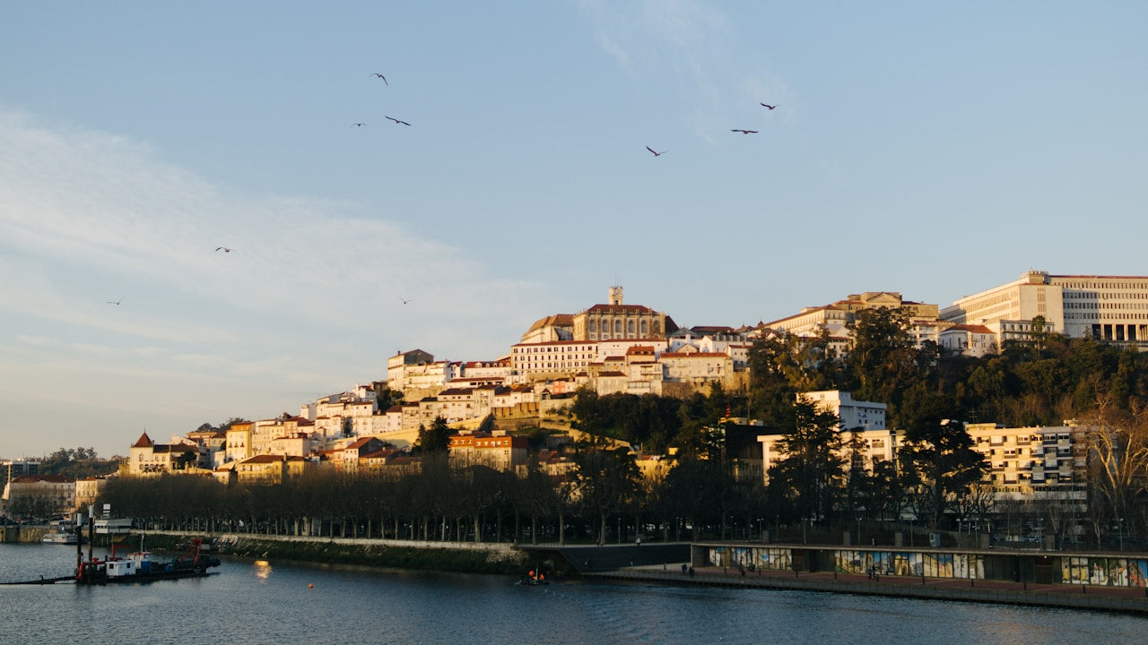 Vista de Tomar com o Convento de Cristo, Portugal