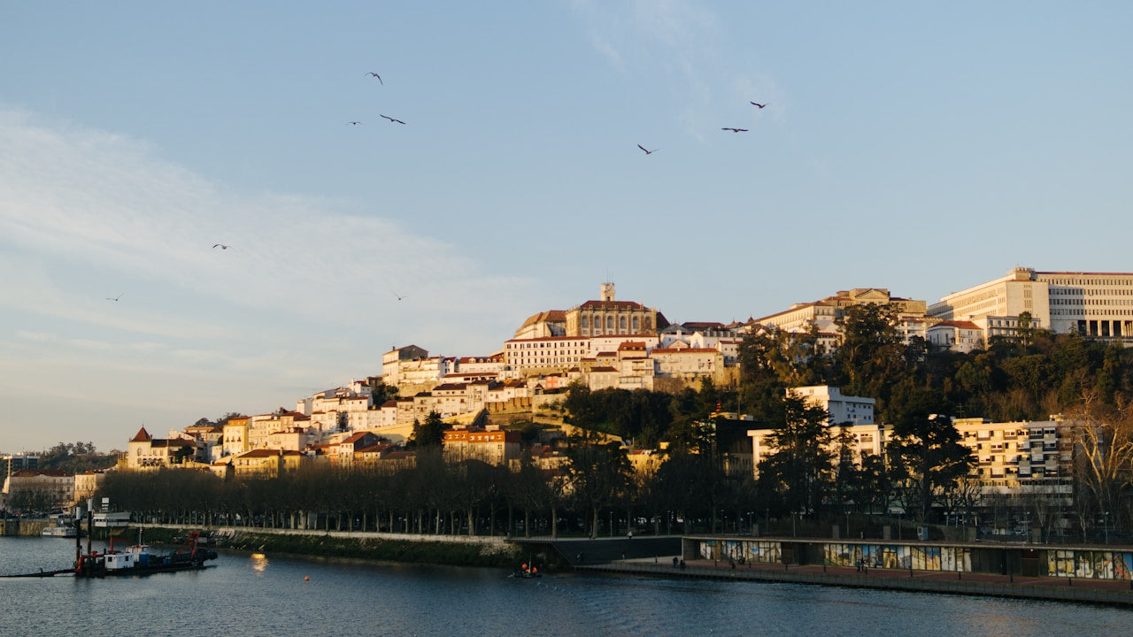 Vista de Abrantes e do rio Tejo, Portugal