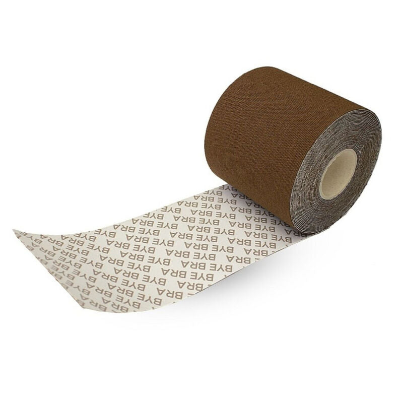 BYE-BRA - FITA CORPORAL 5 M X 6.5 CM + 3 PARES DE TAPA-MAMILOS CASTANHO