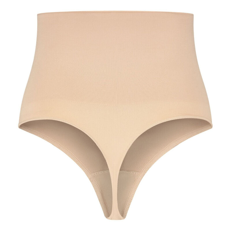 BYE-BRA - FAJA SEM COSTURAS ESTILO TANGA BEGE TAMANHO S