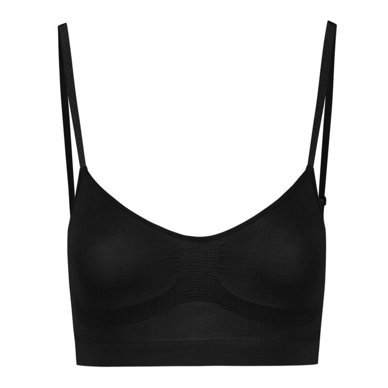BYE-BRA - BLACK SEAMLESS MEDIUM CONTROL BRA SIZE XL