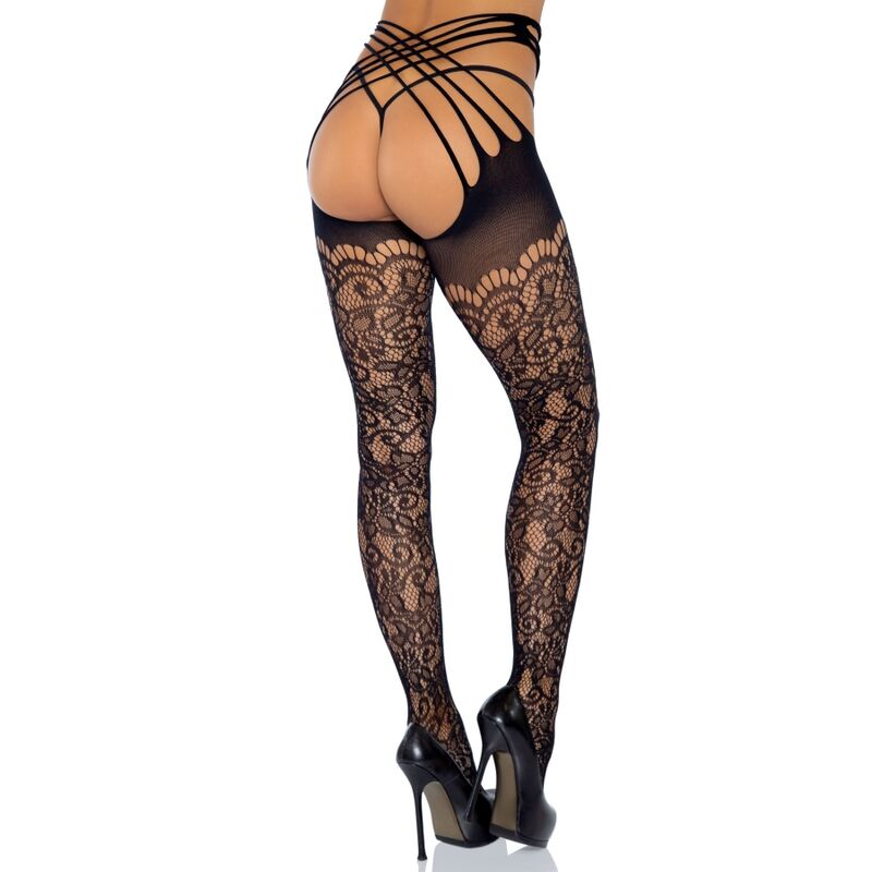LEG AVENUE - LEGGINGS ENVOLVENTES ABERTOS NO ENTREPERNAS TAMANHO ÚNICO