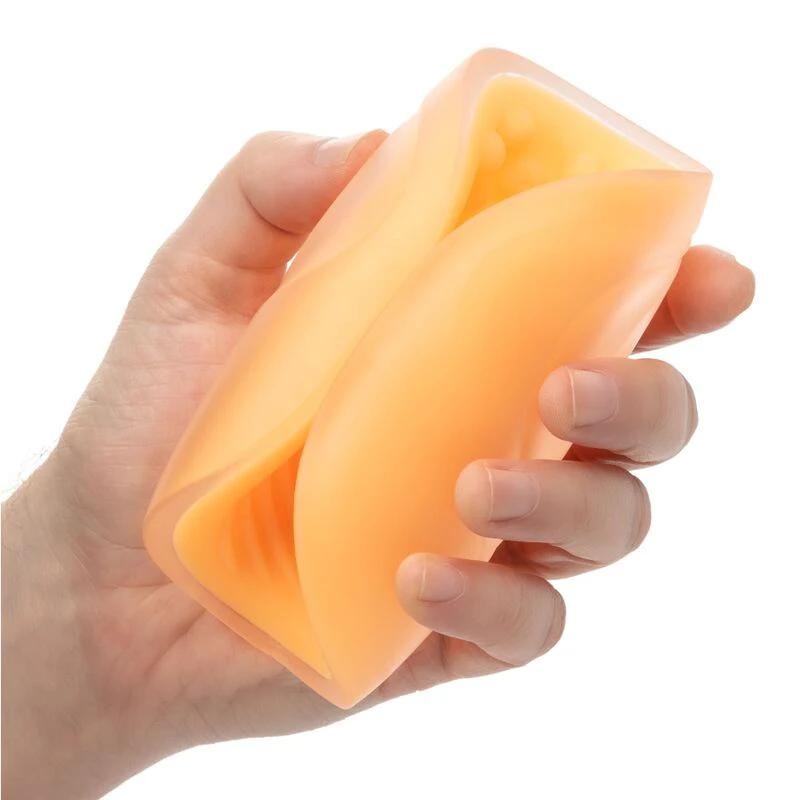 MASTURBADOR COM CONTAS GRIP LARANJA - Sex Shop Sexy