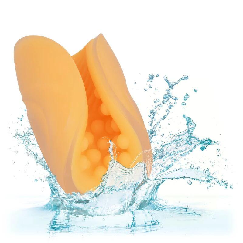 MASTURBADOR COM CONTAS GRIP LARANJA - Sex Shop Sexy