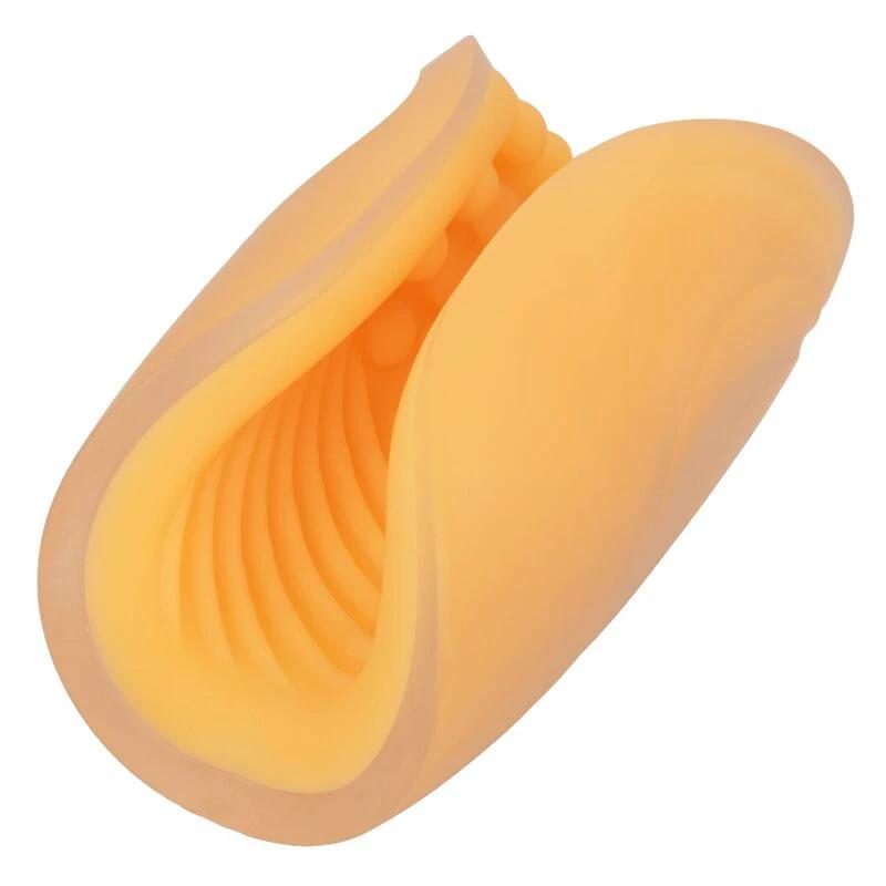 MASTURBADOR COM CONTAS GRIP LARANJA - Sex Shop Sexy