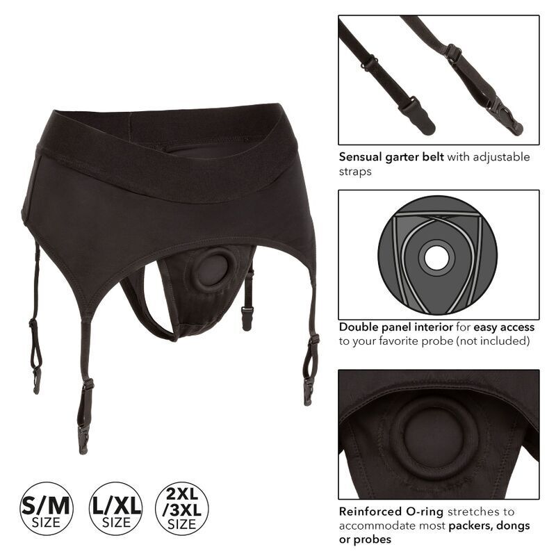 CALEXOTICS - BOUNDLESS ARNÊS TANGA COM LIGAS S/M
