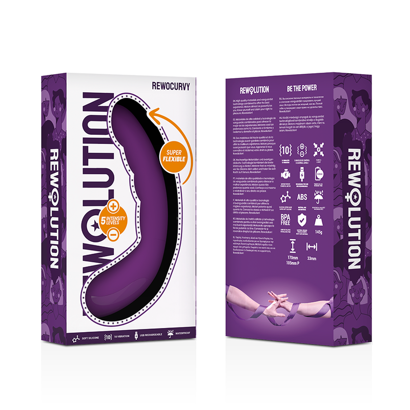 REWOLUTION - REWOCURVY VIBRADOR FLEXÍVEL RECARREGÁVEL