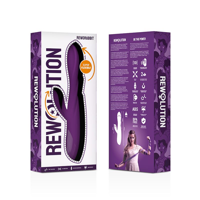 REWOLUTION - REWORABBIT VIBRADOR FLEXÍVEL COM RABBIT