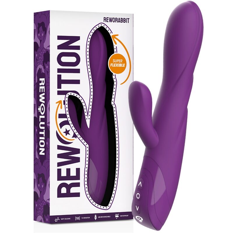 REWOLUTION - REWORABBIT VIBRADOR FLEXÍVEL COM RABBIT