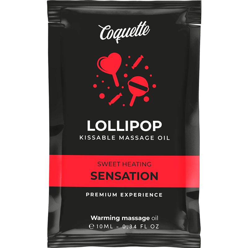 Coquette Chic Desire - Óleo De Massagem Beijvel De Bolso Com Efeito De Calor Pirulito 10 Ml