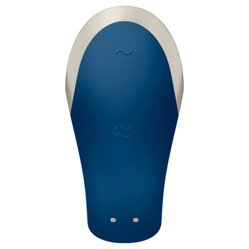 SATISFYER - APP DOUBLE LOVE VIBRADOR PARA CASAIS LUXURY AZUL