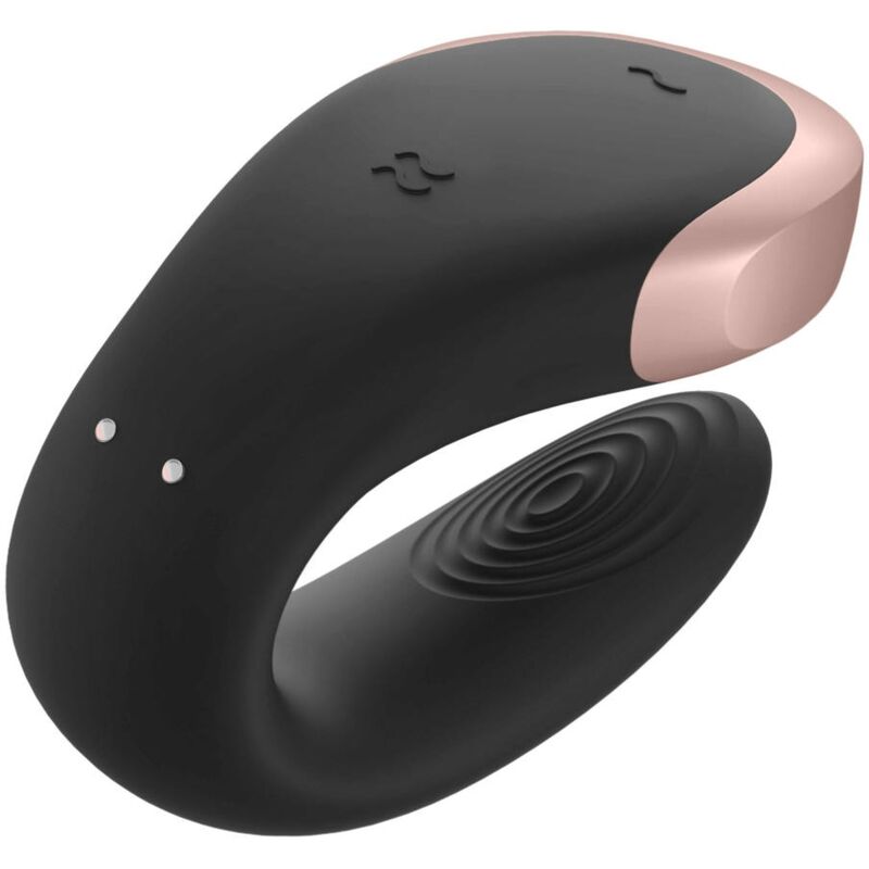 SATISFYER - APP DOUBLE LOVE VIBRADOR PARA CASAIS LUXURY PRETO