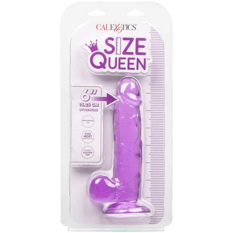 CALEXOTICS - SIZE QUEEN DILDO LILÁS 15.3 CM