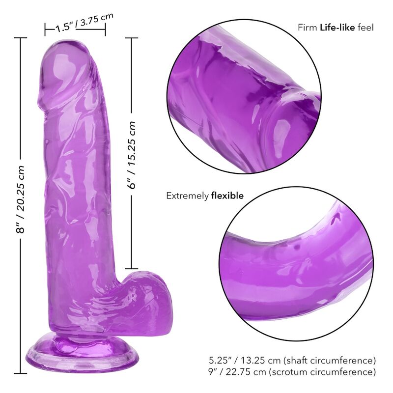 CALEXOTICS - SIZE QUEEN DILDO LILÁS 15.3 CM