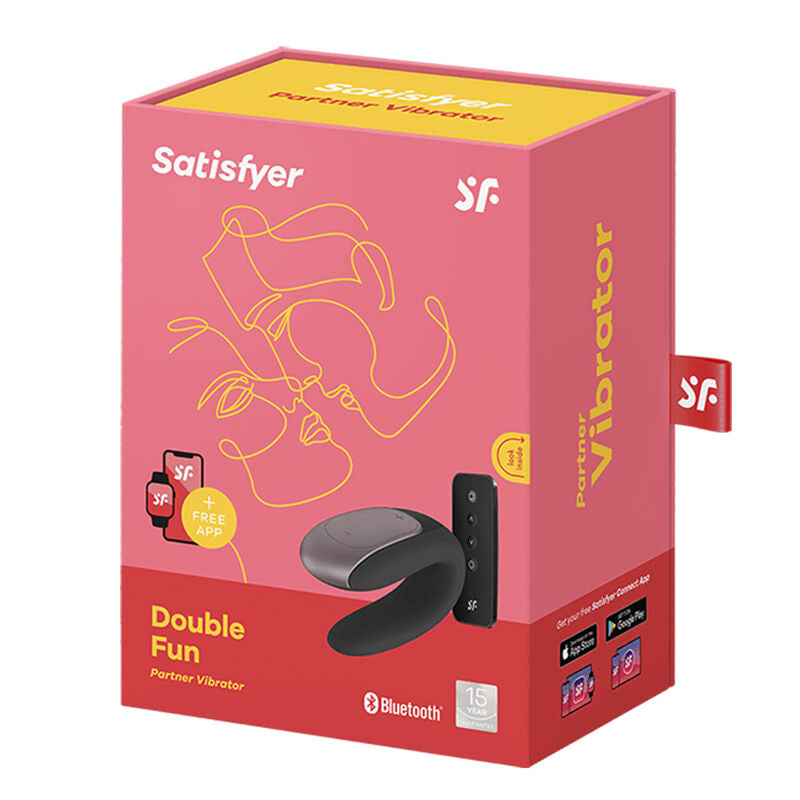 SATISFYER - DOUBLE FUN PARTNER VIBRADOR PRETO