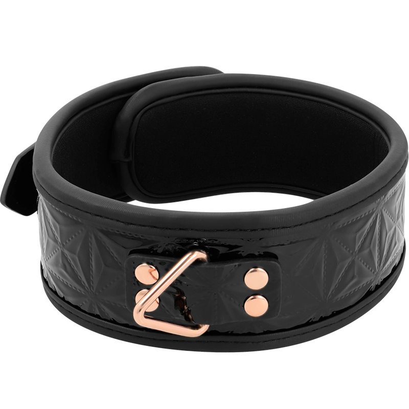 BEGME - BLACK EDITION COLAR EM COURO VEGANO COM FORRO EM NEOPRENO
