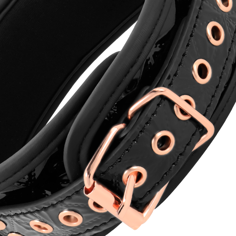 BEGME - BLACK EDITION COLAR EM COURO VEGANO COM FORRO EM NEOPRENO