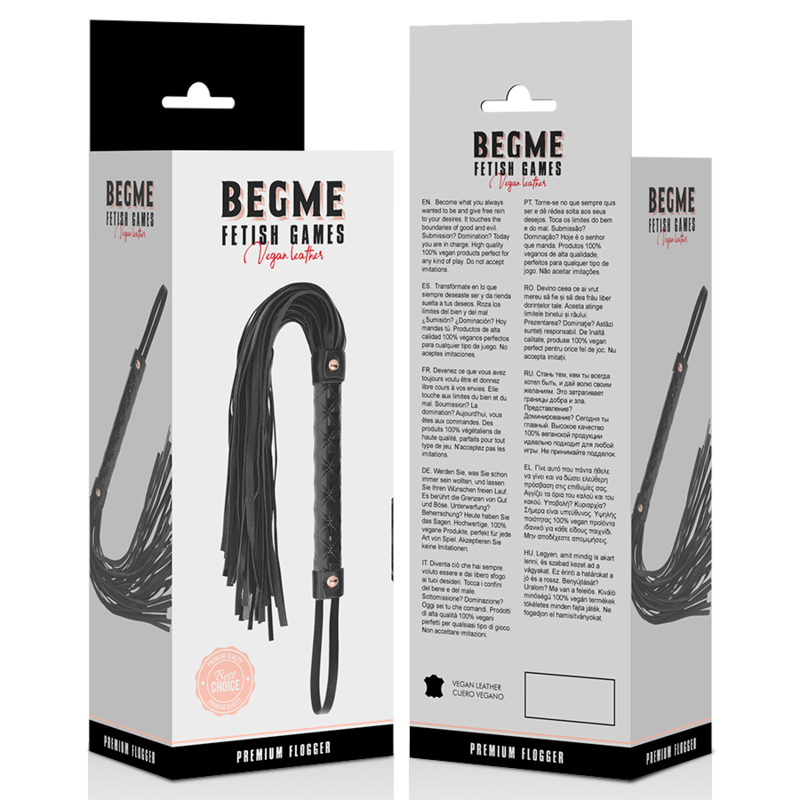 BEGME - BLACK EDITION CHICOTE EM PELE VEGANA
