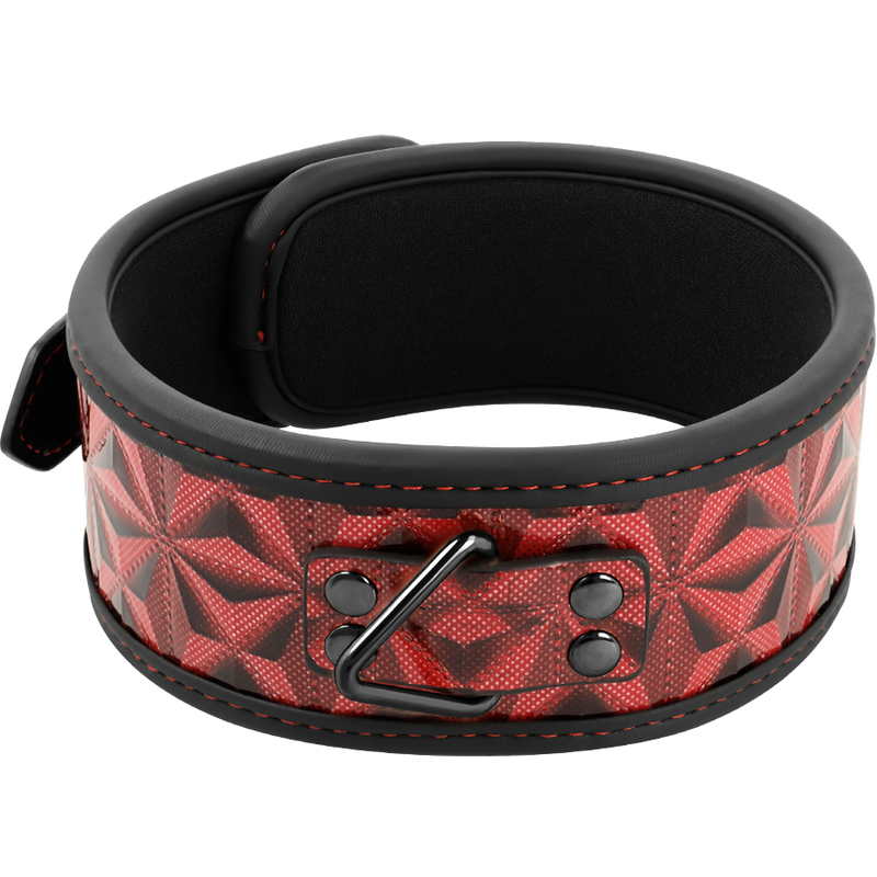 BEGME - RED EDITION COLAR EM COURO VEGANO COM FORRO EM NEOPRENO