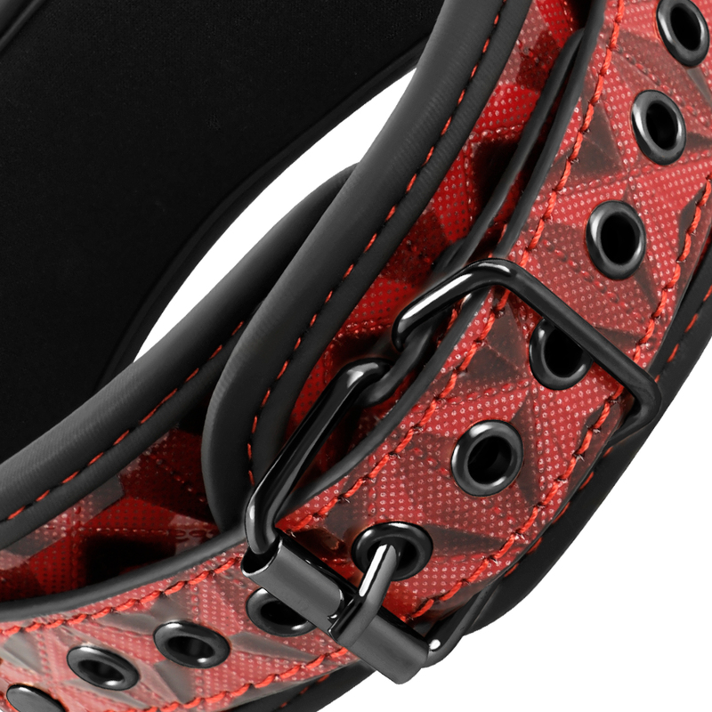 Begme - Colar Edio Vermelha Com Braadeiras Com Forro De Neoprene