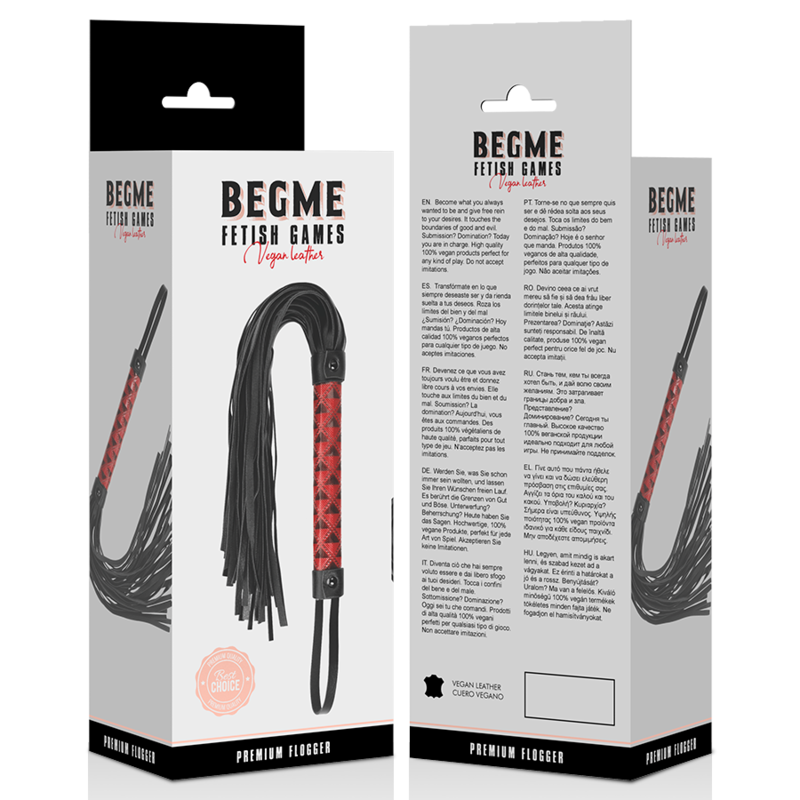 BEGME - RED EDITION CHICOTE EM PELE VEGANA