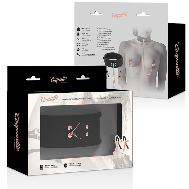 Coquette Chic Desire - Colar Fantasy Nipple Clamp Com Forro De Neoprene