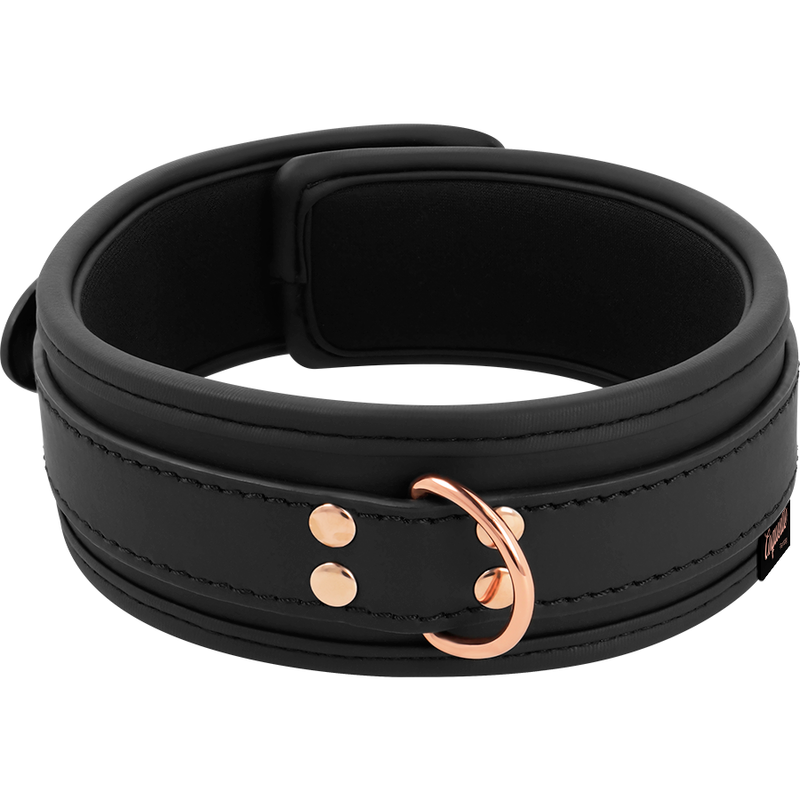 Coquette Chic Desire - Colar De Couro Fantasy Vegan Com Ala E Forro De Neoprene