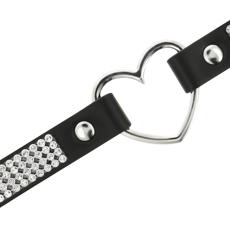 Coquette Chic Desire - Gargantilha De Couro Vegano Com Corao