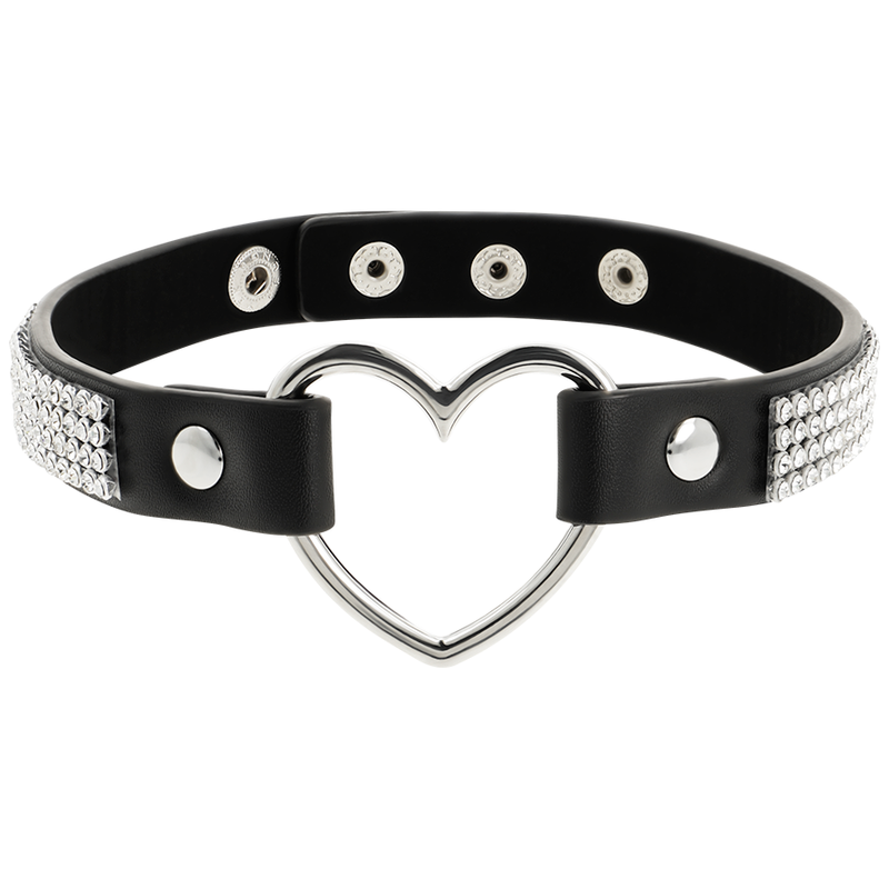 Coquette Chic Desire - Gargantilha De Couro Vegano Com Corao