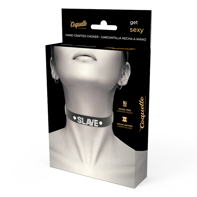 COQUETTE CHIC DESIRE - CHOKER EM PELE VEGANA SLAVE