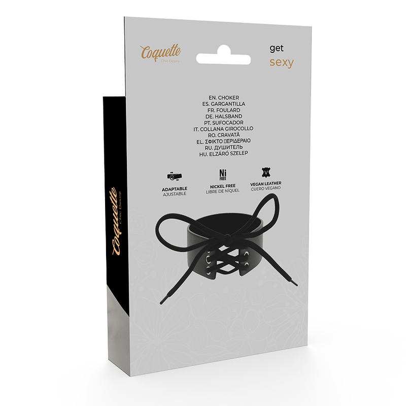 COQUETTE CHIC DESIRE - CHOKER EM COURO VEGANO