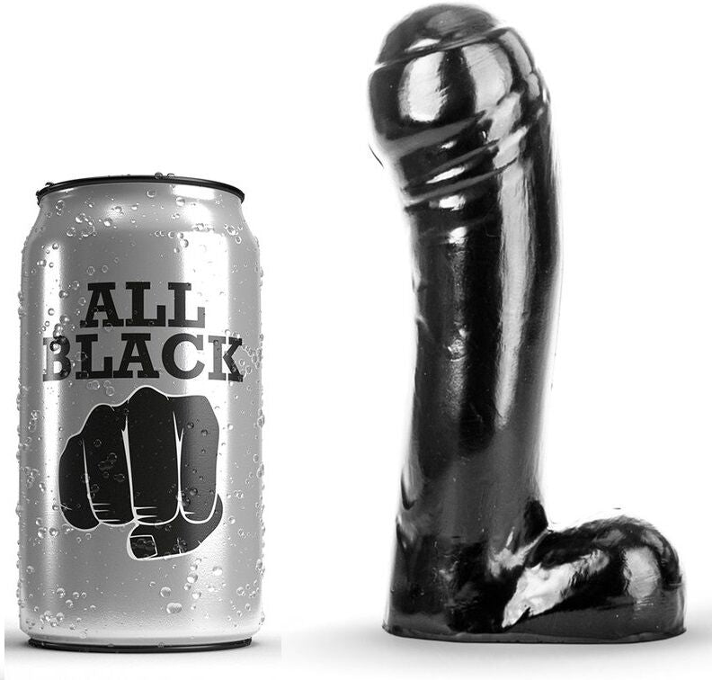ALL BLACK - DILDO PRETO 15 CM - Sex Shop Sexy