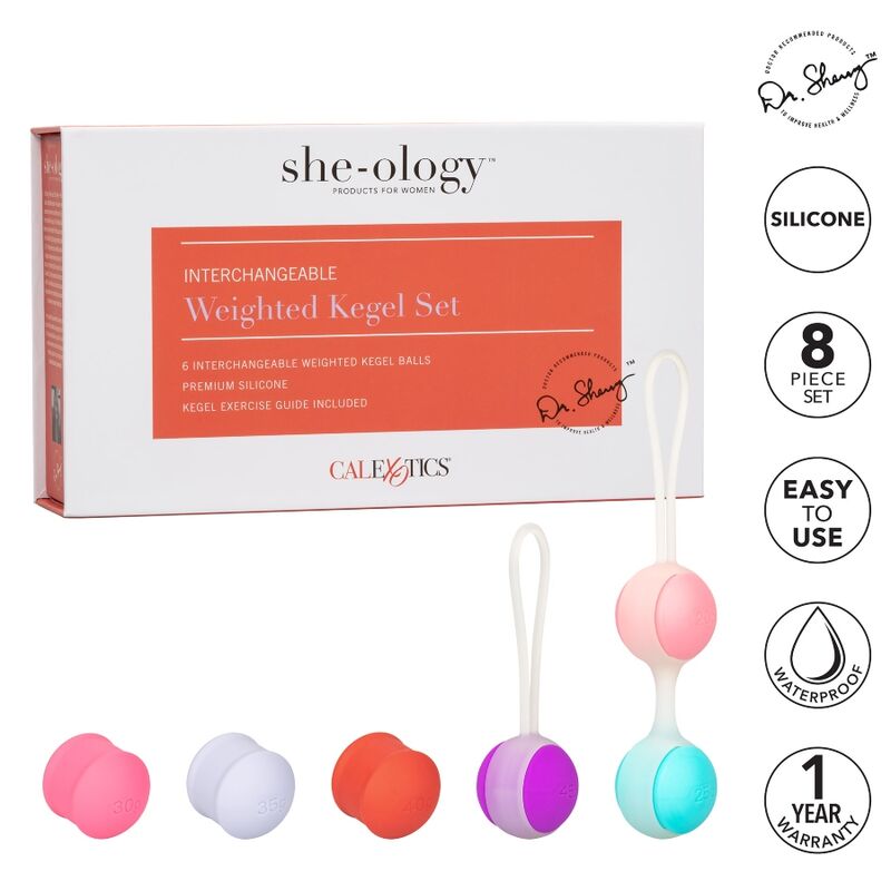 CALEXOTICS - SHE-OLOGY SET DE BOLAS KEGEL INTERCAMBIÁVEIS