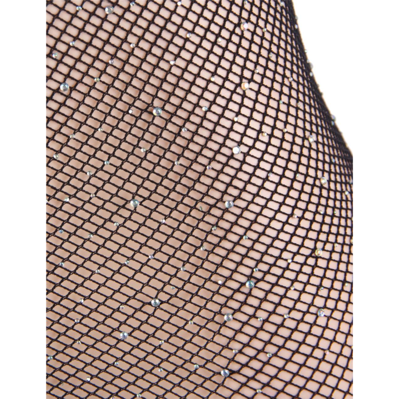 QUEEN LINGERIE - VESTIDO CORPO DE REDE COM BRILHOS S/L