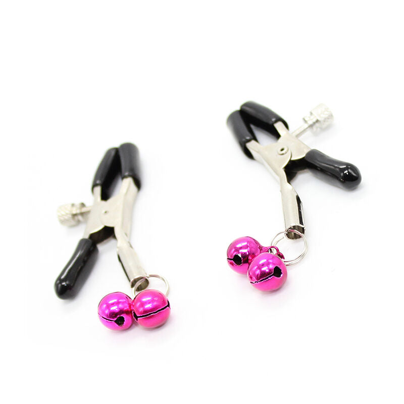 OHMAMA FETISH - PINÇAS PARA MAMILOS COM GUARDA-SINO ROSA