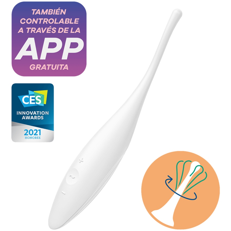 SATISFYER - TWIRLING JOY ESTIMULADOR CLITORIANO BRANCO