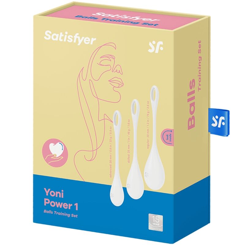 SATISFYER - YONI POWER 1 KIT DE TREINO BRANCO