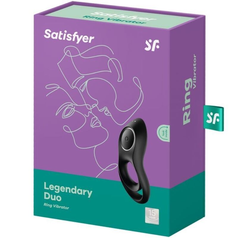 SATISFYER - LEGENDARY DUO ANEL VIBRADOR PRETO