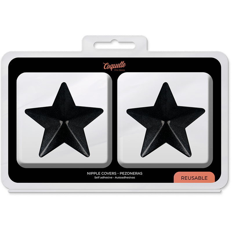 COQUETTE CHIC DESIRE - COBRE MAMILOS METAL ESTRELAS PRETAS