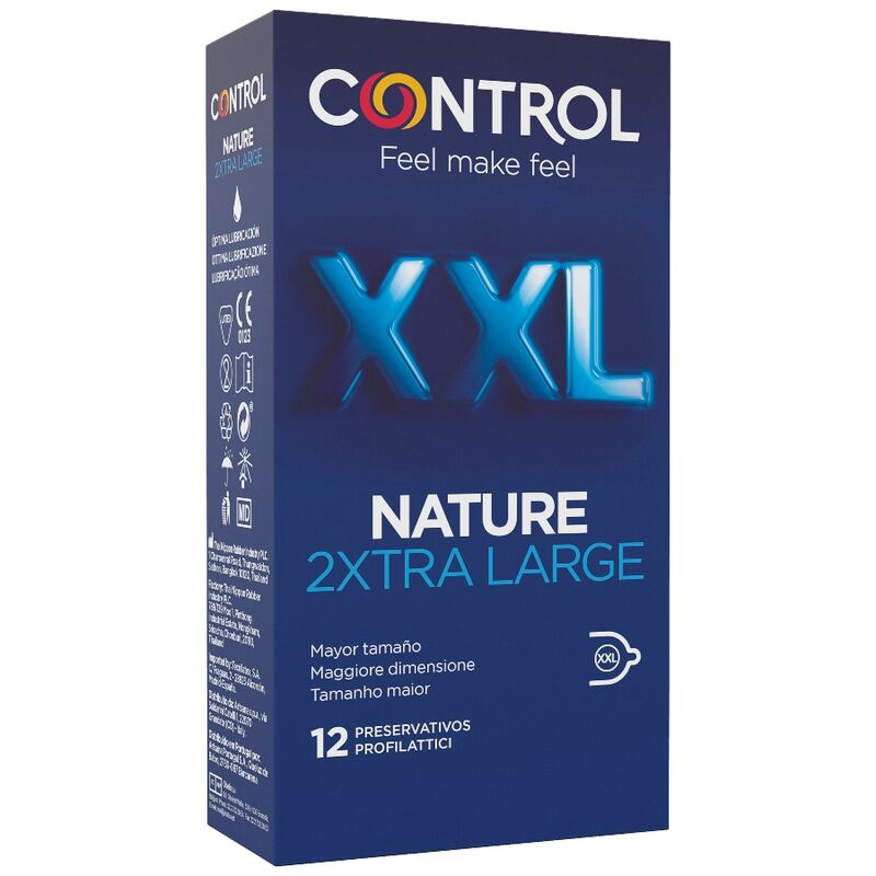 Control - Nature Preservativos 2Xtra Grandes Xxl - 12 Unidades