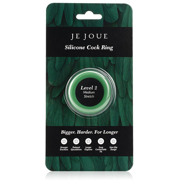 JE JOUE - ANEL EM SILICONE VERDE - ESTRANGULAMENTO MÉDIO