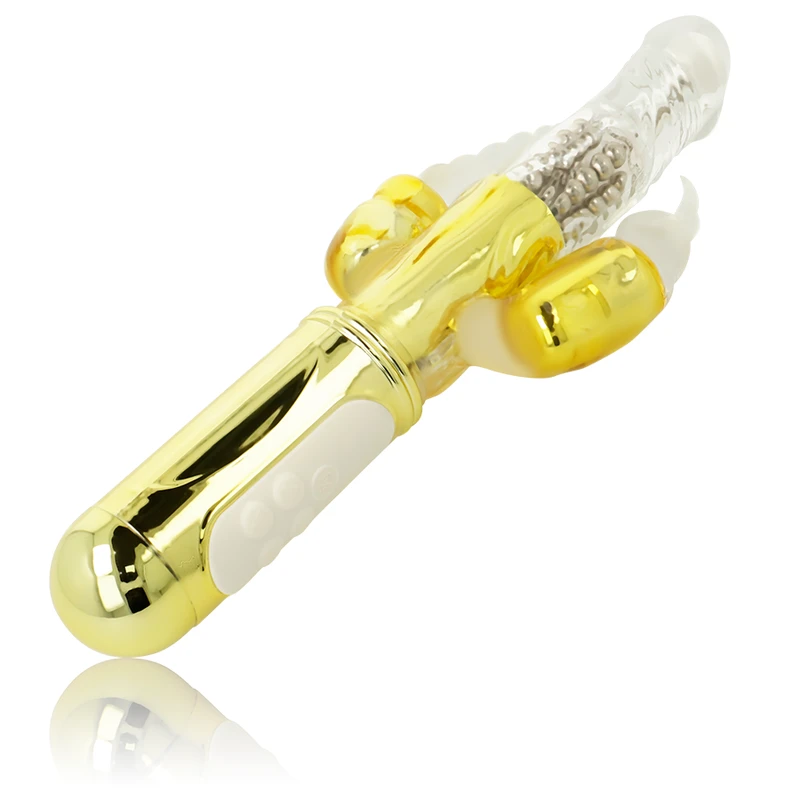 VIBRADOR MULTIFUNCIONAL DOURADO - Sex Shop Sexy