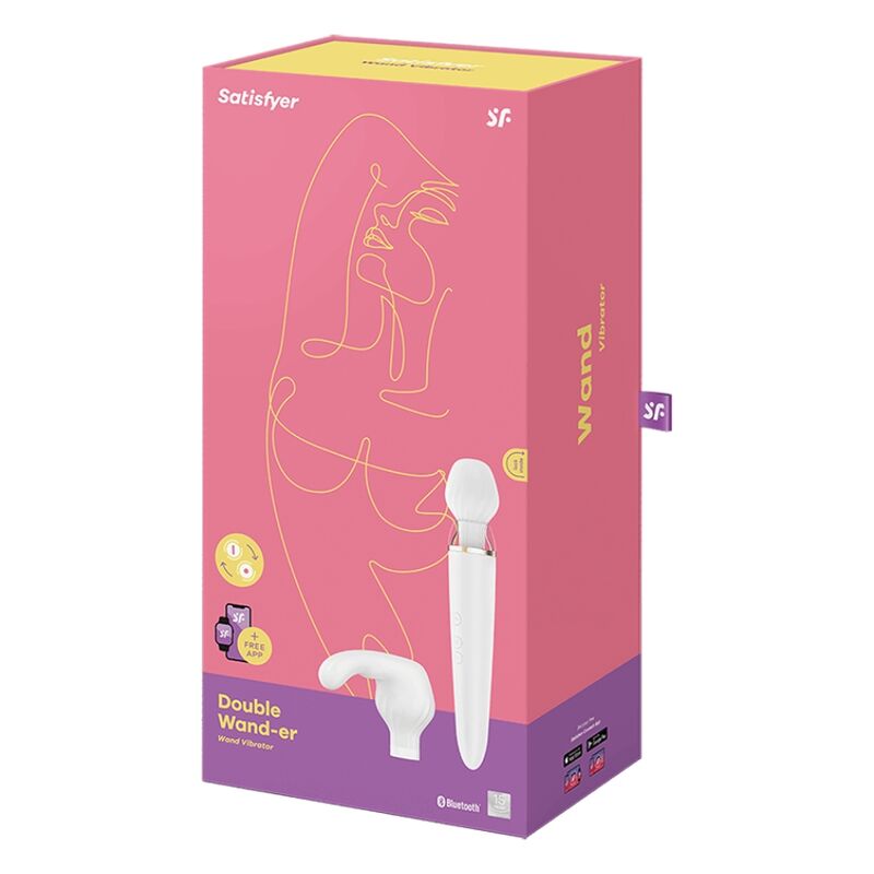 SATISFYER - DOUBLE WAND-ER APP BRANCO