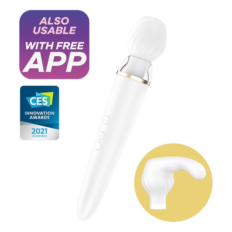 SATISFYER - DOUBLE WAND-ER APP BRANCO