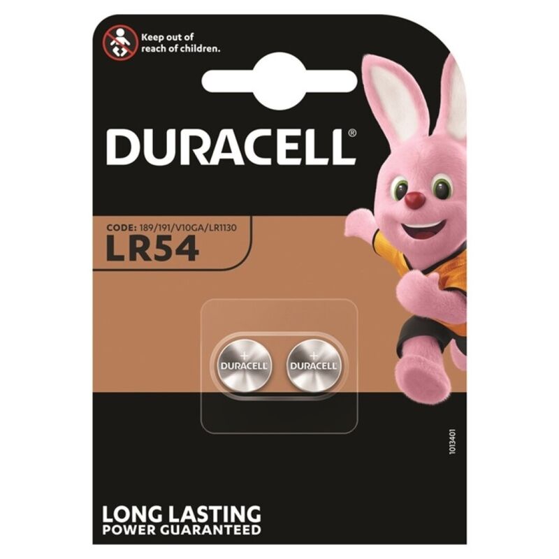 Duracell - Bateria Boto Alcalina Lr54 Lr1130 Ag10 1,5V 2 Unidade