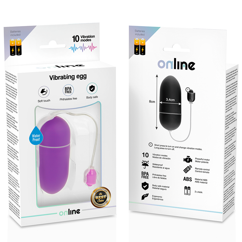 ONLINE - OVO VIBRADOR À PROVA DE ÁGUA LILÁS