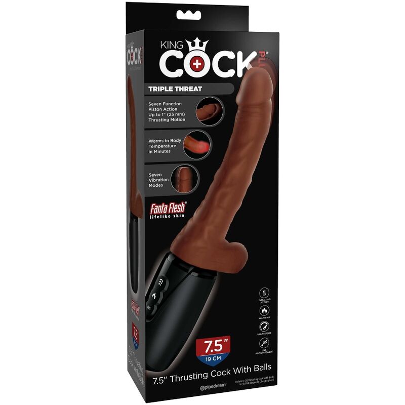 KING COCK - PLUS TRIPLE THREAT CASTANHO