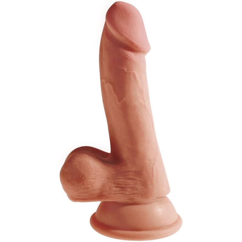 KING COCK - PLUS 3D DILDO COM TESTÍCULOS 17 CM