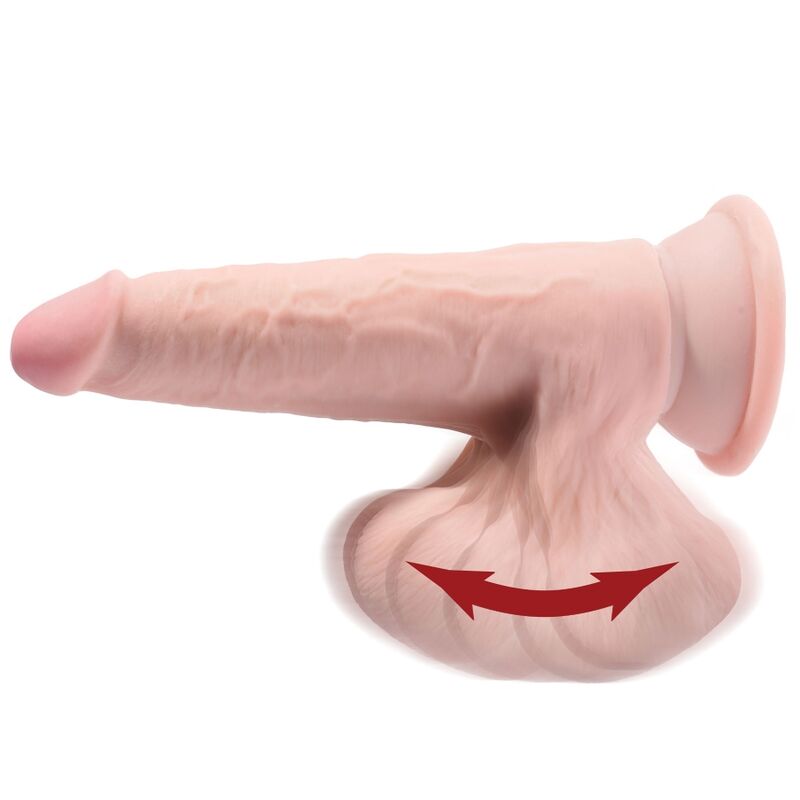 KING COCK - PLUS 3D DILDO COM BOLAS MÓVEIS 12.7 CM