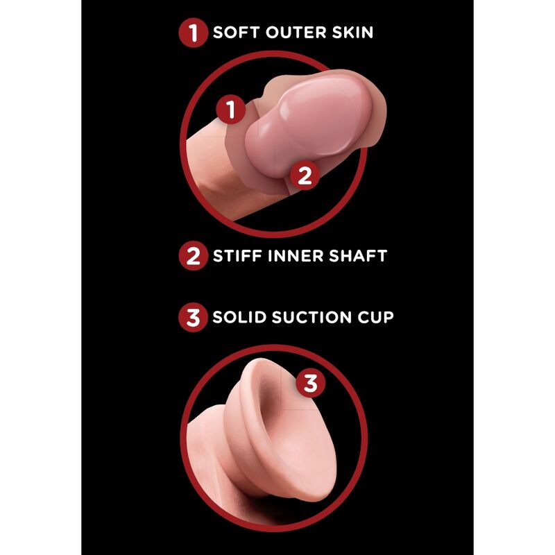 KING COCK - PLUS 3D DILDO COM BOLAS MÓVEIS 12.7 CM